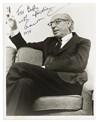 COPLAND, AARON. Two Photographs Signed and Inscribed.